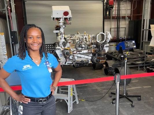 Schyler Williams in the Jet Propulsion Lab