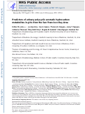 Cover page: Predictors of urinary polycyclic aromatic hydrocarbon metabolites in girls from the San Francisco Bay Area