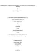 Cover page: Causal attribution: insights from developmental, cross-cultural work on social and physical reasoning