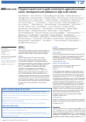 Cover page: Polygenic hazard score to guide screening for aggressive prostate cancer: development and validation in large scale cohorts