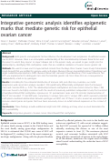 Cover page: Integrative genomic analysis identifies epigenetic marks that mediate genetic risk for epithelial ovarian cancer