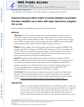 Cover page: GWAS of Suicide Attempt in Psychiatric Disorders and Association With Major Depression Polygenic Risk Scores