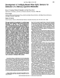 Cover page: Development of antibody-based fiber-optic sensors for detection of a benzo[a]pyrene metabolite.