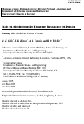 Cover page: Role of Alcohol on the Fracture Resistance of Dentin