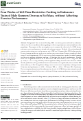 Cover page: Four Weeks of 16/8 Time Restrictive Feeding in Endurance Trained Male Runners Decreases Fat Mass, without Affecting Exercise Performance