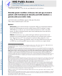 Cover page: Potential genetic modifiers of disease risk and age at onset in patients with frontotemporal lobar degeneration and GRN mutations: a genome-wide association study