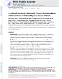 Cover page: Conditional survival in patients with chronic myeloid leukemia in chronic phase in the era of tyrosine kinase inhibitors