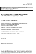 Cover page: Mechanistic fracture criteria for the failure of human cortical bone