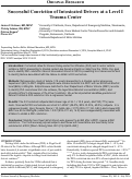 Cover page: Successful Conviction of Intoxicated Drivers at a Level I Trauma Center