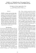 Cover page: Additive or Multiplicative Perceptual Noise? Two Equivalent Forms of the ANCHOR Model