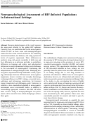 Cover page: Neuropsychological Assessment of HIV-Infected Populations in International Settings