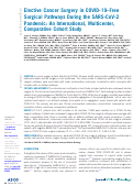 Cover page: Elective Cancer Surgery in COVID-19-Free Surgical Pathways During the SARS-CoV-2 Pandemic: An International, Multicenter, Comparative Cohort Study.