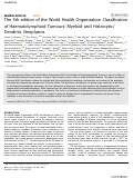 Cover page: The 5th edition of the World Health Organization Classification of Haematolymphoid Tumours: Myeloid and Histiocytic/Dendritic Neoplasms