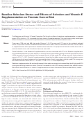 Cover page: Baseline Selenium Status and Effects of Selenium and Vitamin E Supplementation on Prostate Cancer Risk