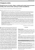 Cover page: Responsiveness of stroke volume variation and central venous pressure during acute normovolemic and hypervolemic hemodilution.