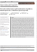 Cover page: Fast redox switches lead to rapid transformation of goethite in humid tropical soils: A Mössbauer spectroscopy study