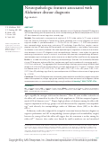 Cover page: Neuropathologic features associated with Alzheimer disease diagnosis