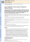 Cover page: Genetic modification of the association of paraquat and Parkinson's disease