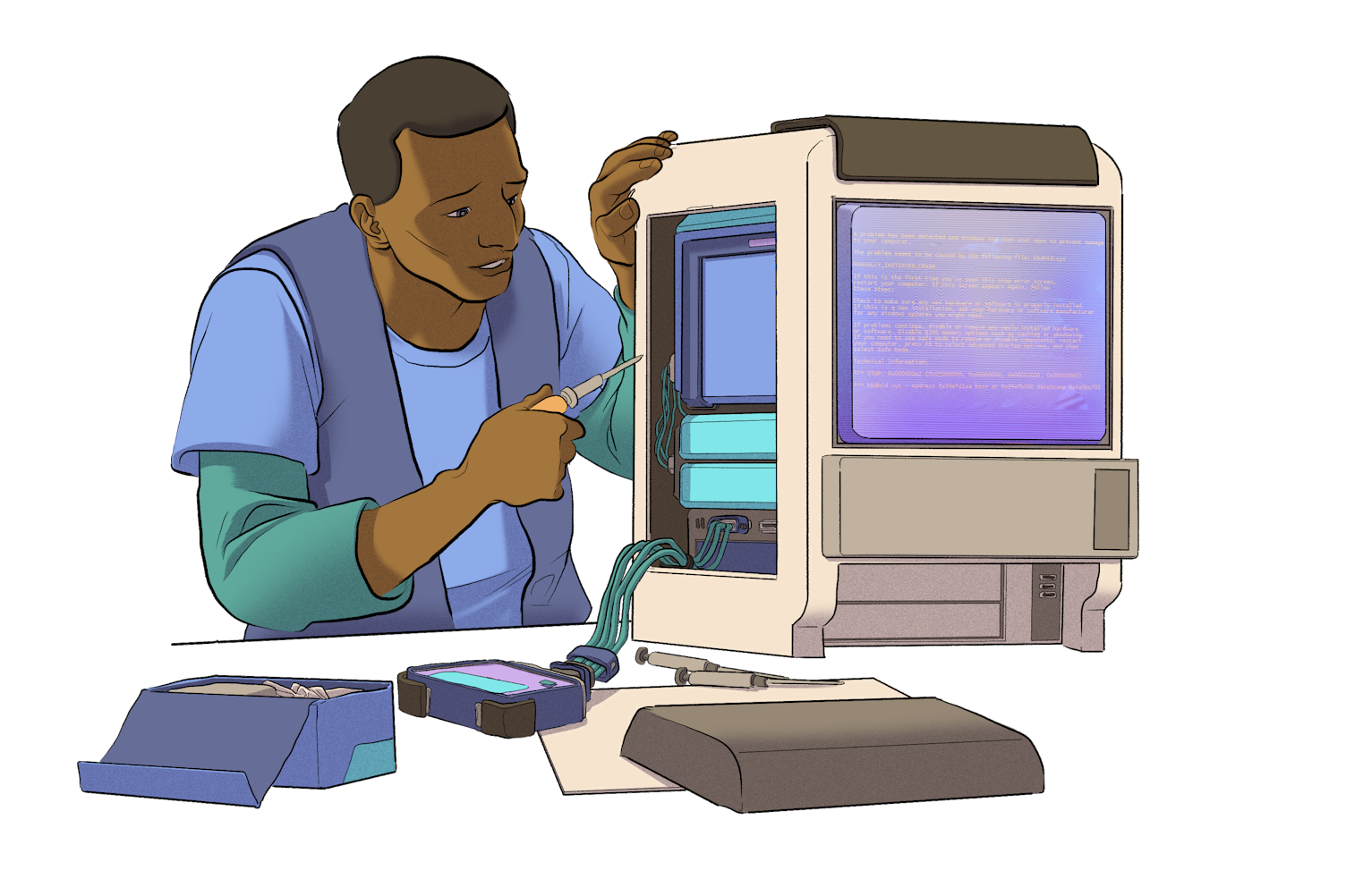 Imagen de una persona trabajando en un computador.