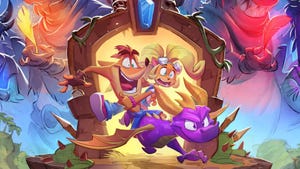 Concept art for a hypothetical Crash Bandicoot 5, featuring Crash, Coco, and Spyro.