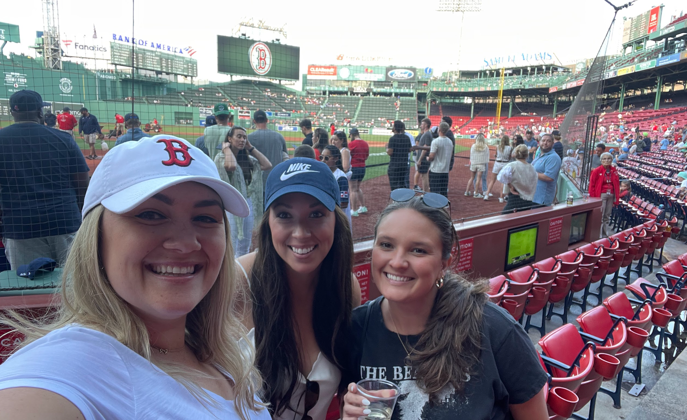 Expel employees enjoying celebration at Fenway Park