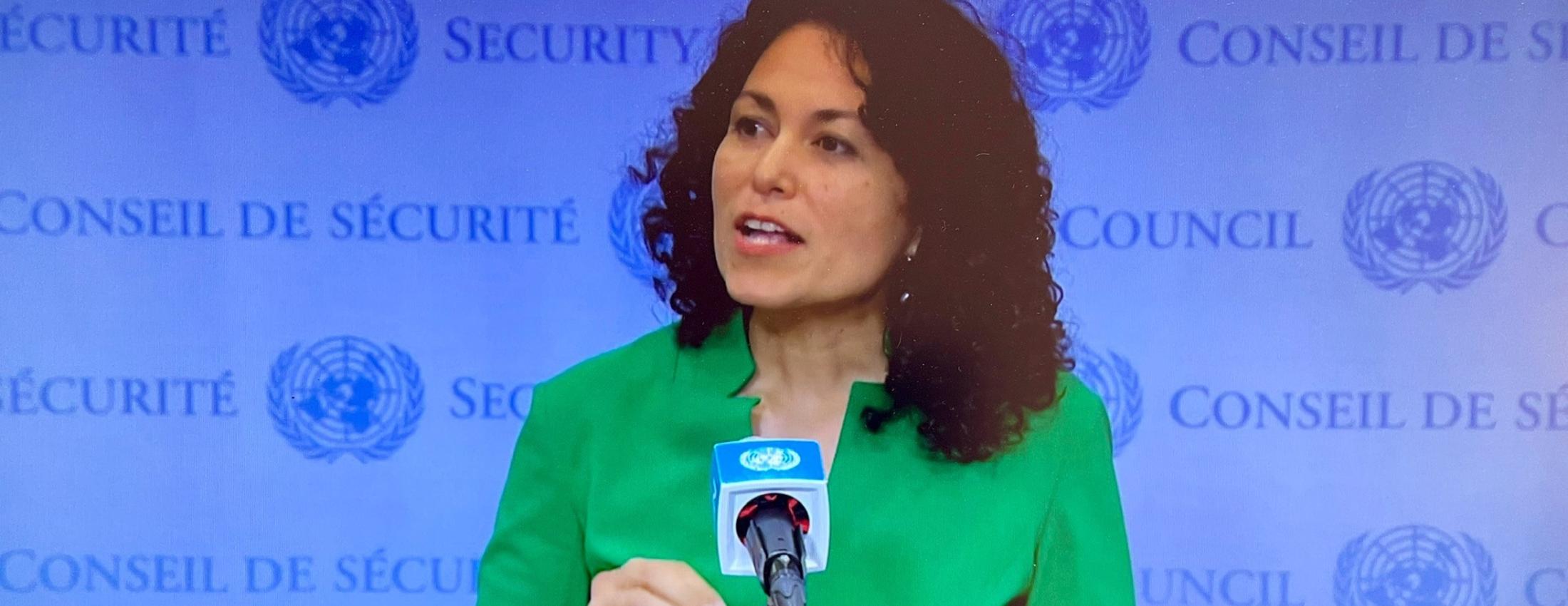 USDA Deputy Secretary Xochitl Torres Small speaks at the UN.