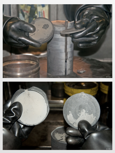 Figure 4: Actual mold and cast Pu