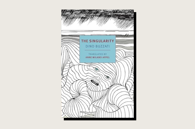 The book cover for The Singularity by Dino Buzzati.