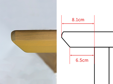 GS1 オークソファーテーブル 高さ44cm (エントランス ローテーブル)7