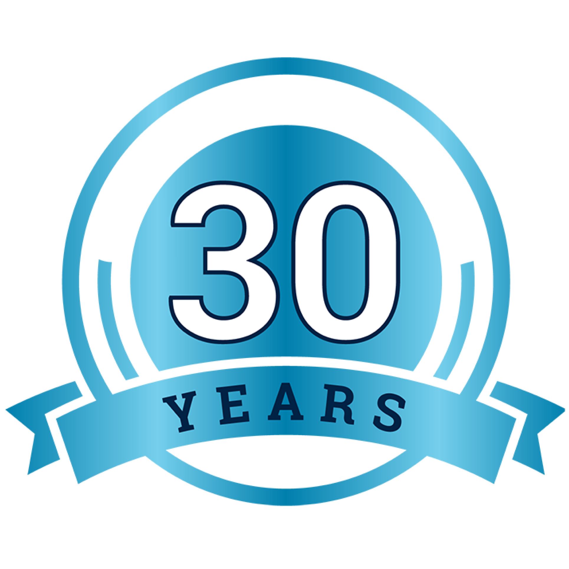 Celebrating 30 years badge