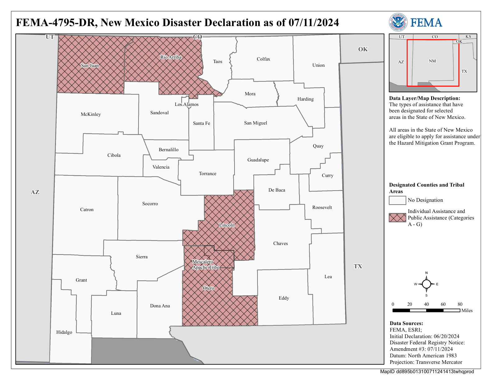 Map of New Mexico