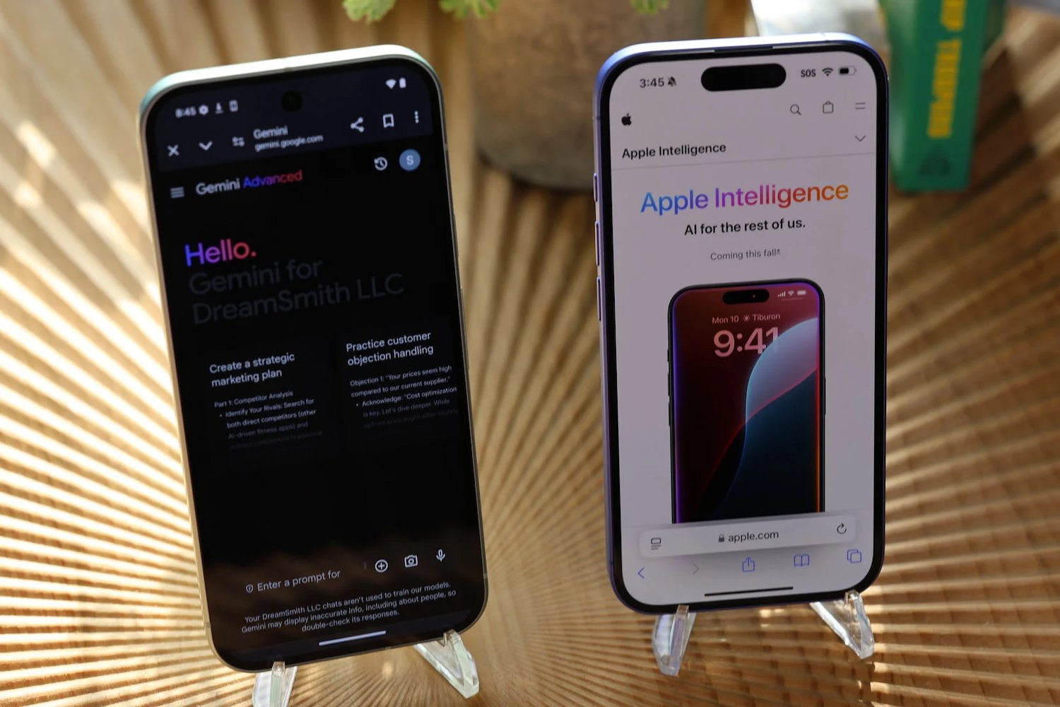 iPhone 16 and Pixel 9 Ai showing off Google Gemini and Apple Intelligence