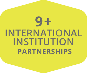 9+ international institution partnerships