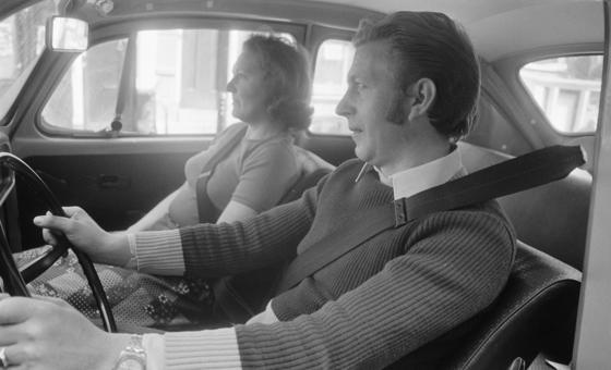 The mandatory wearing of safety-belts in cars was first introduced in Europe in the 1970s. 