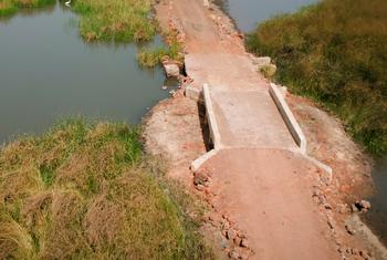 A road culvert built with an EU-funded UNCDF programme in The Gambia