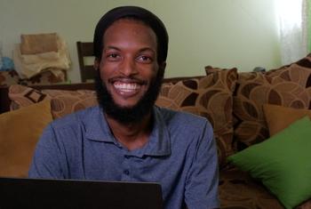 Josiah Johnson has benefited from Work Online Dominica, a Government programme supported by the UN.