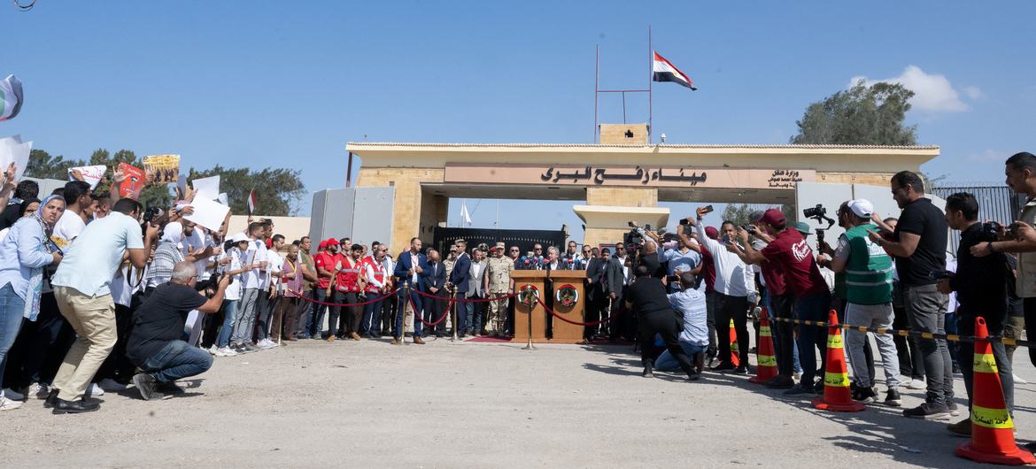 UN Secretary-General António Guterres travelled to the Rafah crossing on Friday.