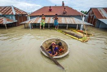 Floods in Bangladesh submerged more than 25% of the country in 2020.