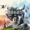 Wild Hearts – Key-Art, die einen riesigen Wolf mit roten Augen zeigt, der sich einem kleineren Charakter nähert.