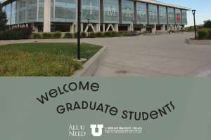 Marriott Library Graduate Student Tabling