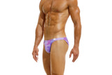 Modus Vivendi lavender candy print swim brief.