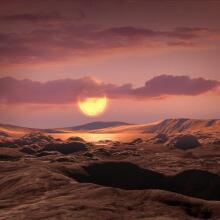 Rocky world orbiting red dwarf stars