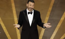 Host Jimmy Kimmel speaks onstage during the 95th Annual Academy Awards at Dolby Theatre on March 12, 2023 in Hollywood, California.