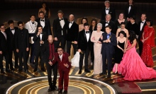 Daniel Scheinert and Daniel Kwan speak after winning the Oscar for Best Picture for "Everything Everywhere All at Once"