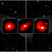 Webb gathering images of three ultra-massive early galaxies