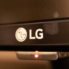 LG logo on TV