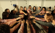 Taylor Swift and her crew put hands in at the Eras Tour