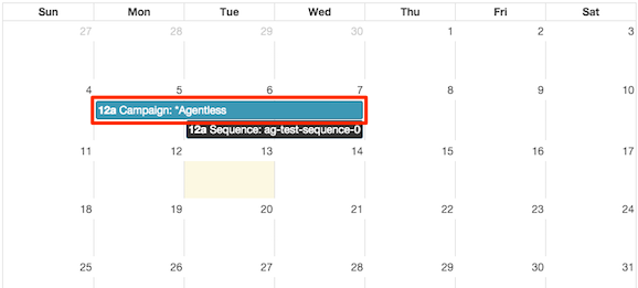 Figure shows selection of a schedule entry in the calendar.