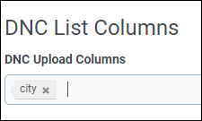 DNC Upload Columns
