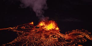 taken on the 10th of august 2022, 7 days after a new fissure eruption opened up slightly north of last years eruption at fagradalsfjall mountain on reykjanes peninsula